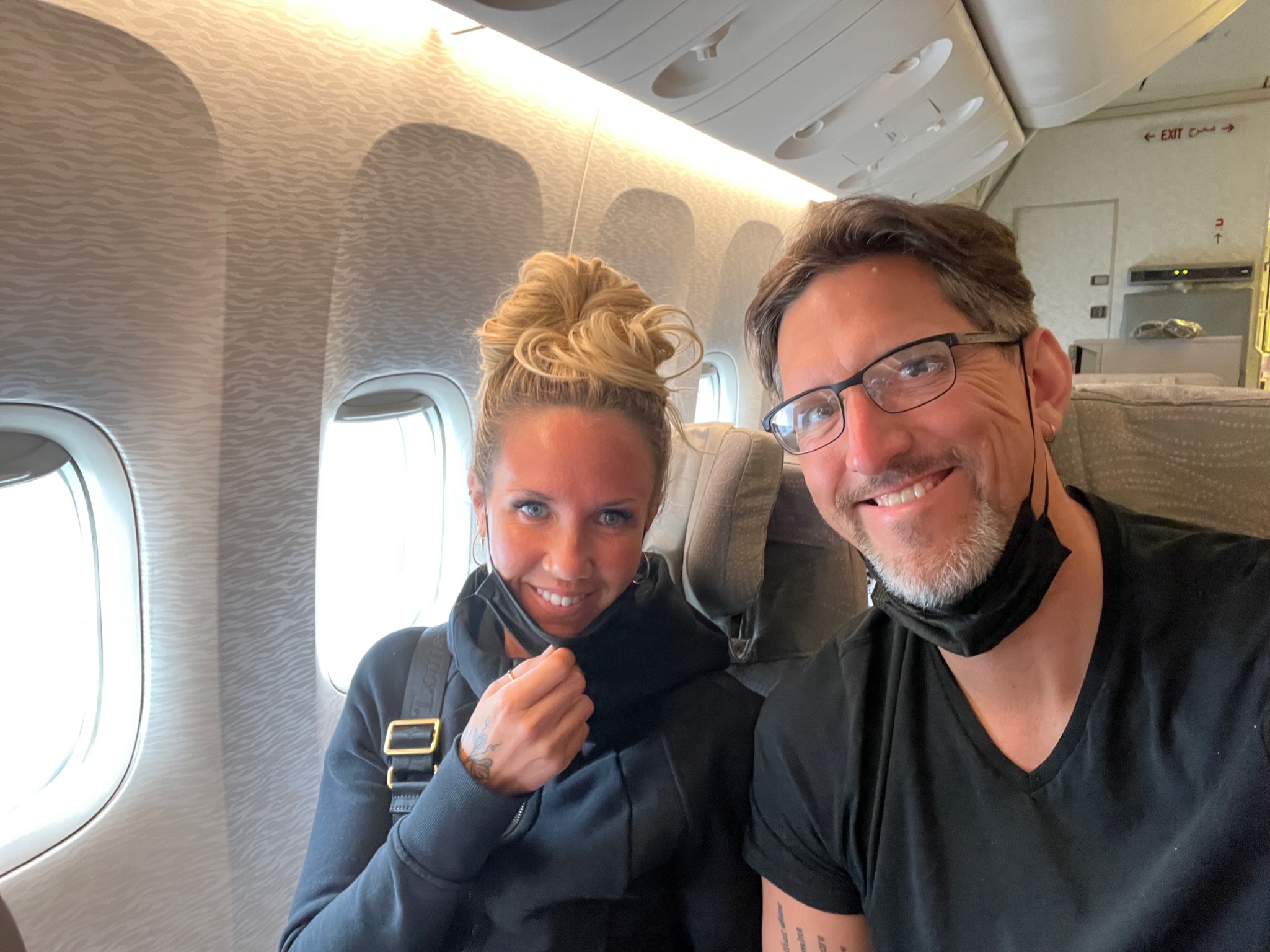 Us on the plane